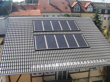 Solarpanel auf dem Dach